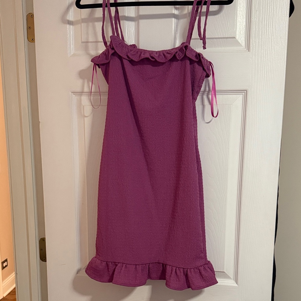 bebe Pink Ruffle Mini Dress